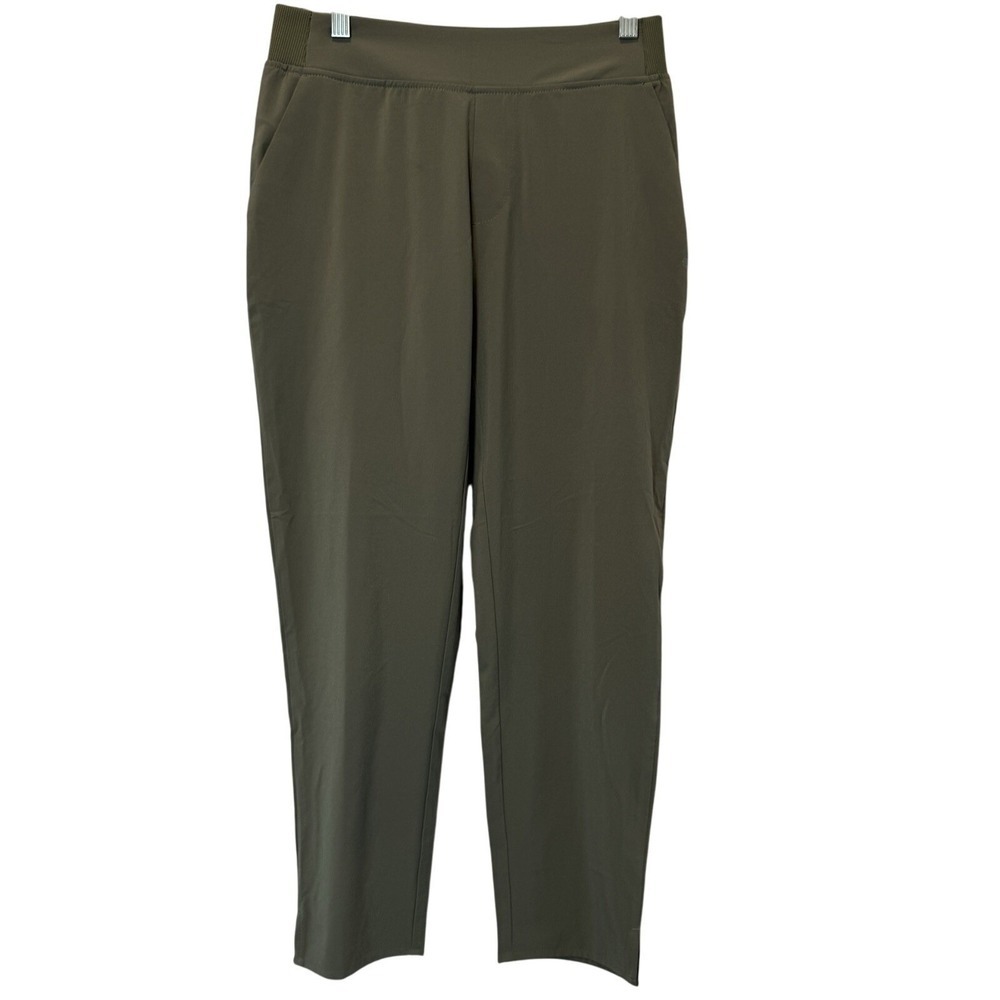 Pineapple Clothing Pants Womens S Tapered Leg Olive Green Elastic Waist GOOD